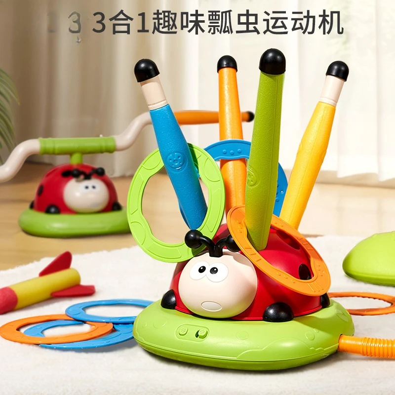 Children's 3-in-1 Ladybug Motivation Indoor and Outdoor Sensory Integration Training Equipment Baby Interactive Games Toys Gifts
