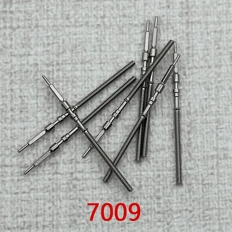 2PCS/4PCS 7009 Watch Crown Stem Spare Parts Crown Watch Steel Stem Kit Fits 7009 Automatic Mechanical Movement Stem Part