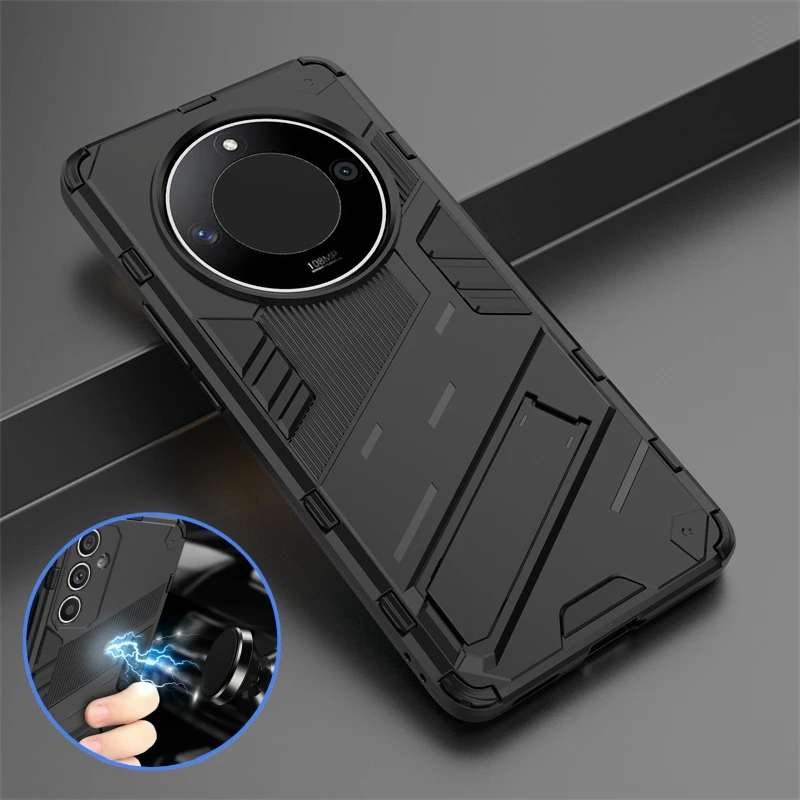 Per Honor X9b 5G Case Car Magnetic Holder cavalletto Hard PC Cover Capa On Honorx9b Xonor Honar Honer X9 b X 9b 5G Armor Coque