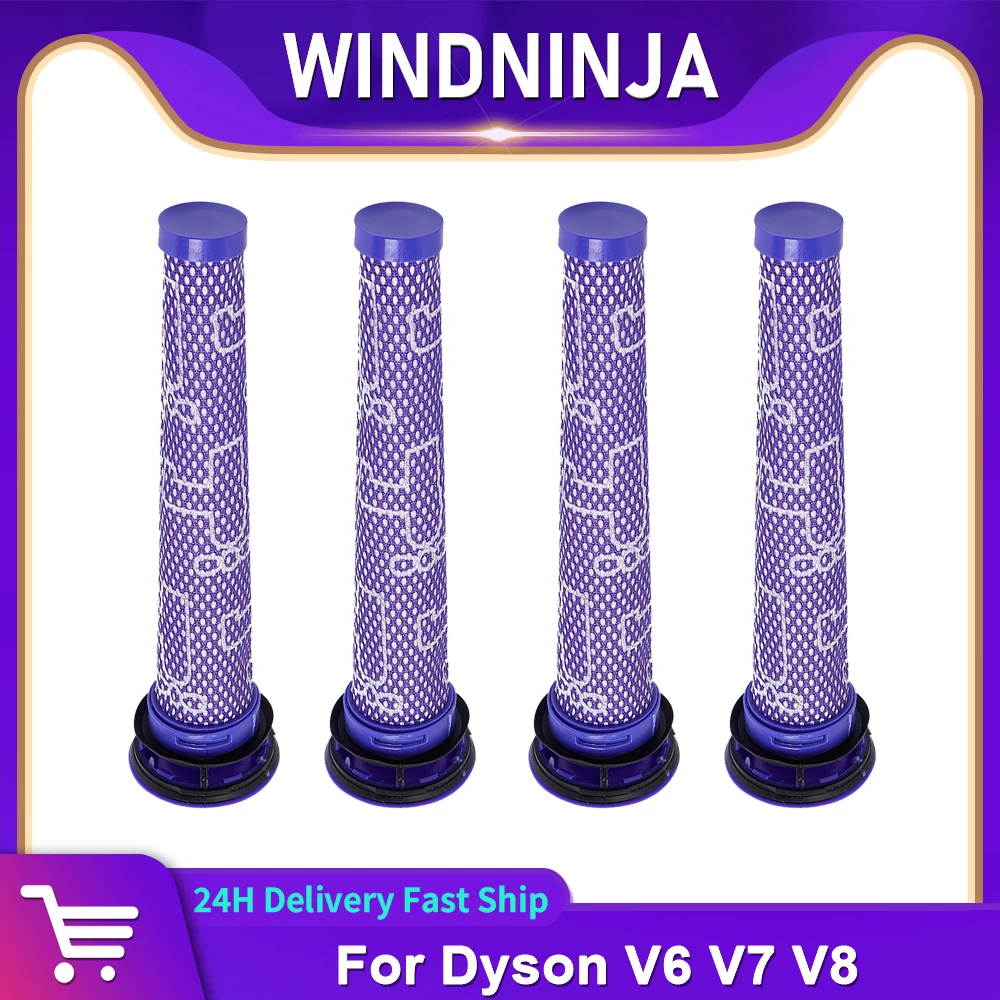 Pre-Filter For Dyson V6 V7 V8 Absolute Animal Cordless Vacuum Cleaner Accessories Washable Filter Spare Parts Vacuum Attachment