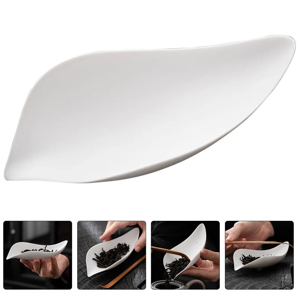 

Spoon Tea Scoop for Loose Spoons Teaspoon Ceramic Teacup Vessel Porcelain Leaf Chinese