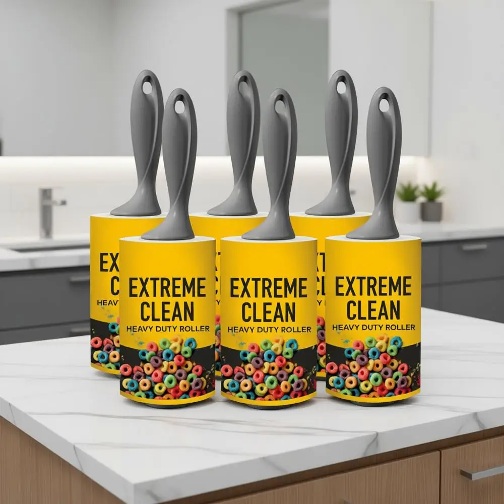 

Lint Rollers, 6 Rollers, 100 Sheets Per Roller, 600 Sheets Total, Reusable, Effective on Pet Hair