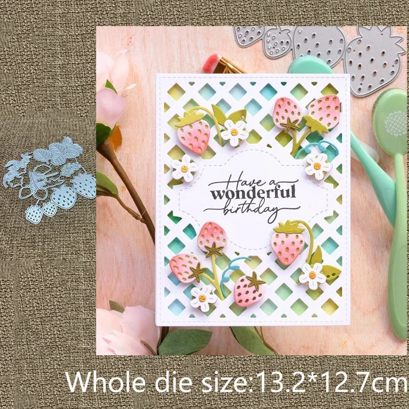 

New Design Craft Metal stencil mold Cutting Die strawberry vine decoration scrapbook die cut Album Paper Card Craft Embossing