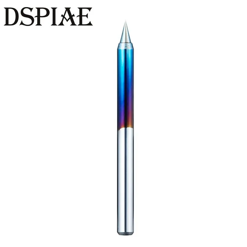 DSPIAE KB-S Tungsten Steel Titanium Plating Carving Needle Hobby Accessory 3.175mm Shank for Military Hobby  Model DIY