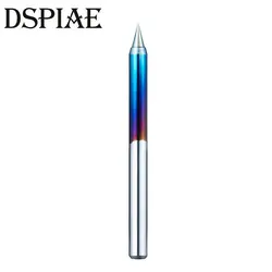 DSPIAE KB-S Tungsten Steel Titanium Plating Carving Needle Hobby Accessory 3.175mm Shank for Military Hobby  Model DIY