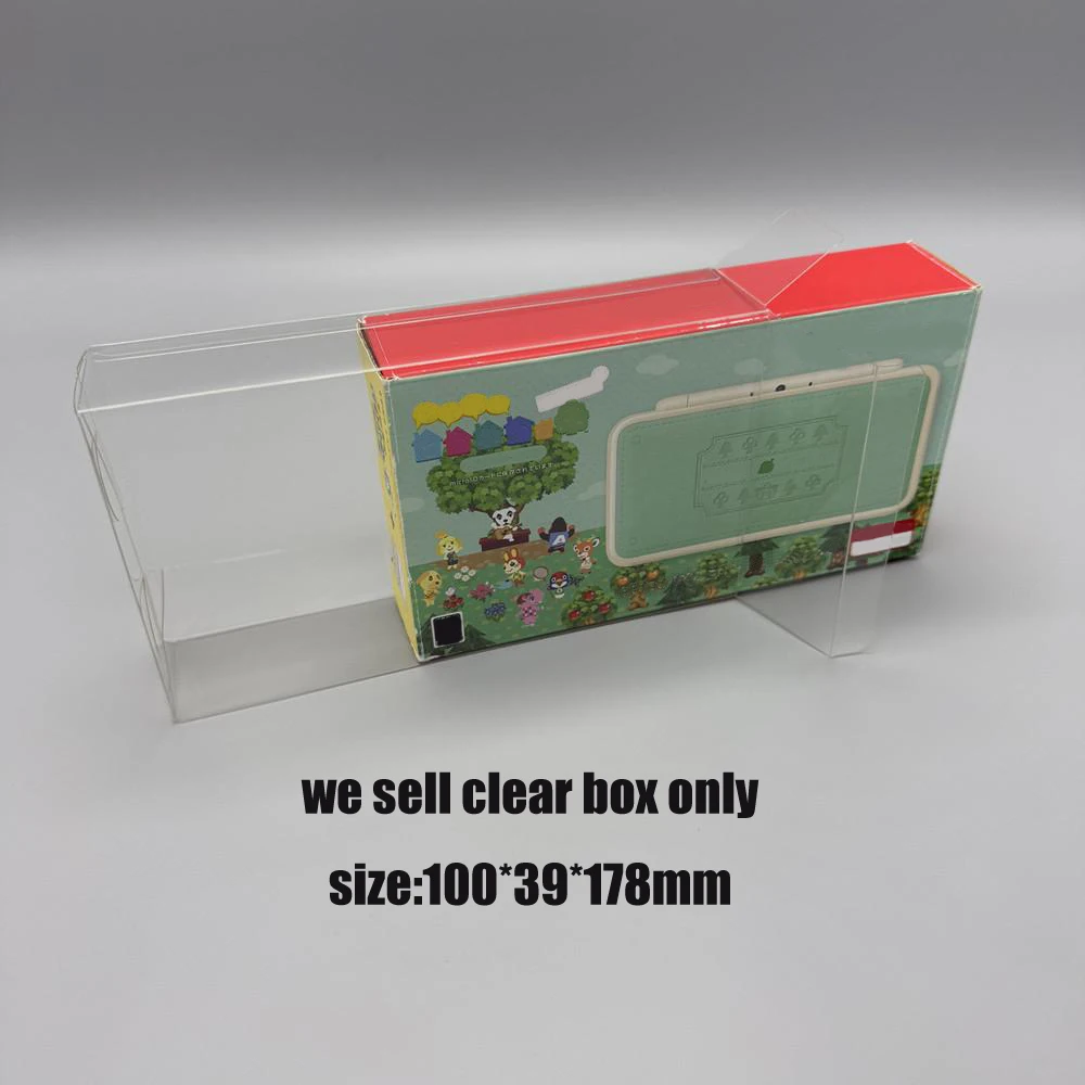 כיסוי PET שקוף עבור NEW2DSLL JP גרסה למכונת משחק Animal Crossing Limited Edition תיבת אחסון תצוגה