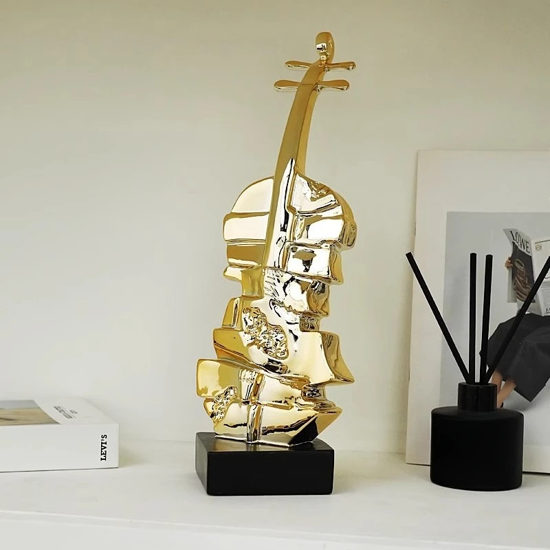 Creative violin ornament wine cabinet decoration study tabletop decoration gift