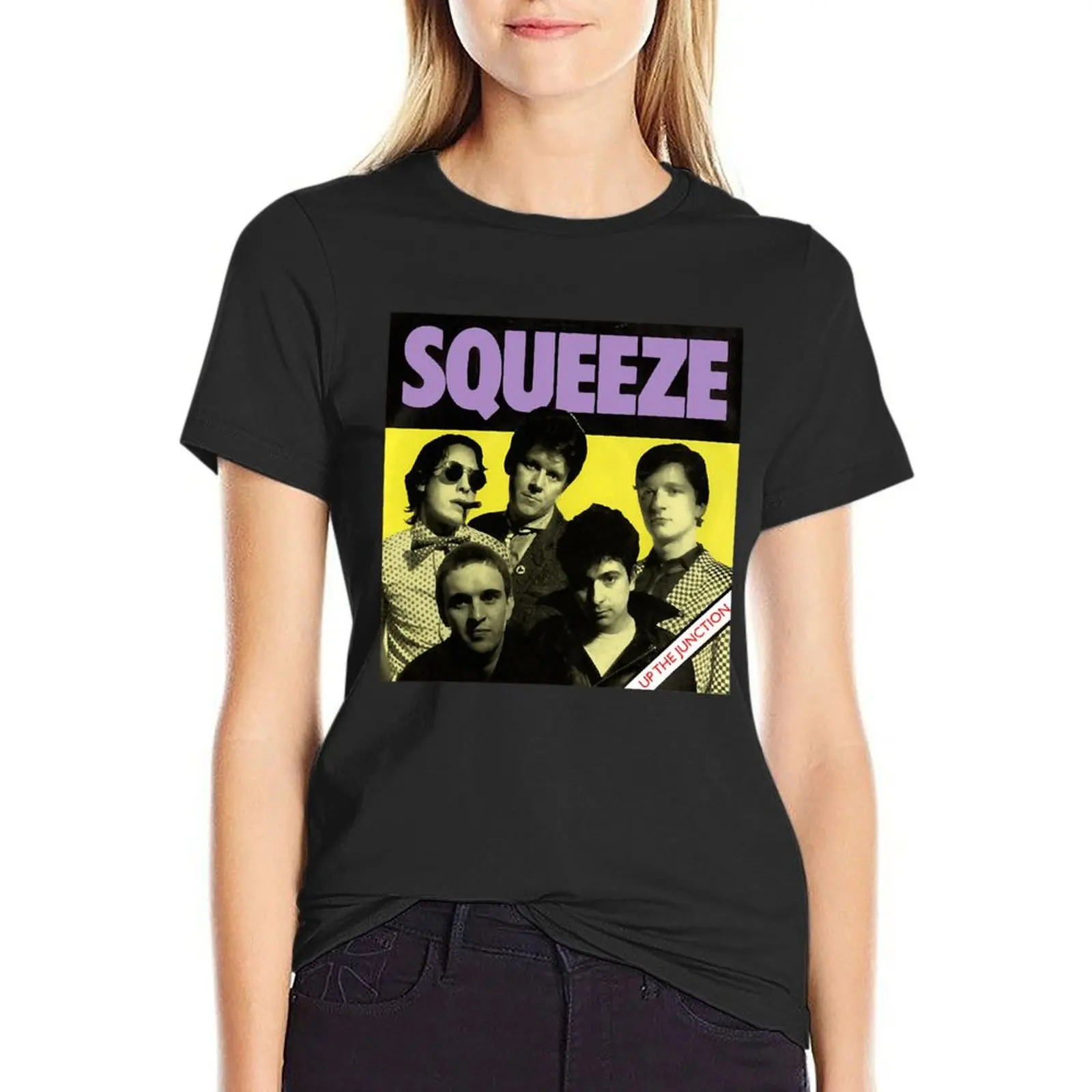 Retro Vintage Welcome to Squeeze Musician Band T-Shirt Blouse cute tops graphics T-shirt Women