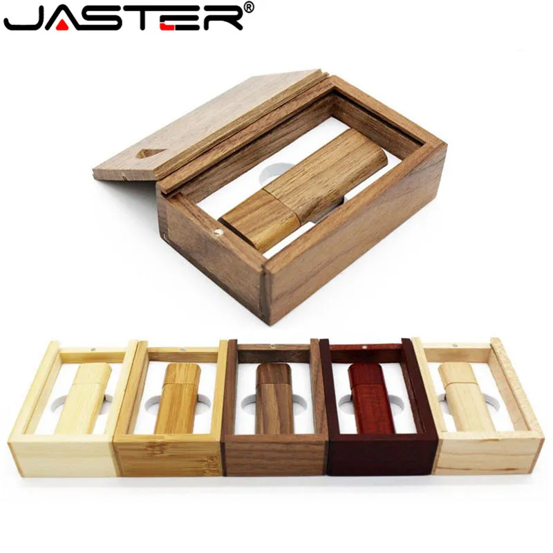 JASTER USB Flash Drive 2.0 Wooden / bamboo Pen Driver 4GB 8GB 16GB 32GB 64GB 128GB Pendrive Memory Gifts(No customized logo)