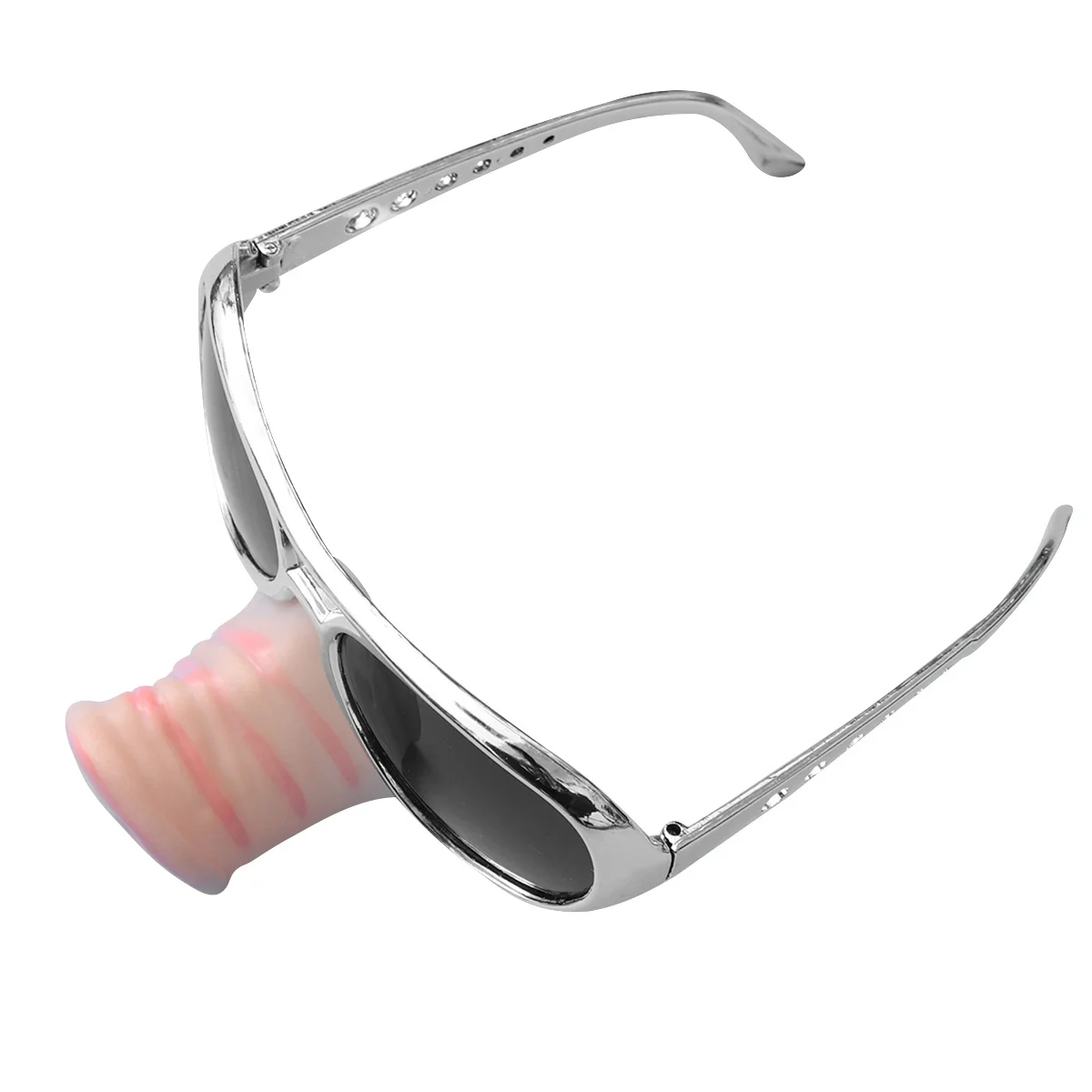 Pig Nose Glasses Silver Funny Halloween Party Sunglasses Costume Prop Piggy Snout Eye-Catching Party Favor Pig Nose Glasses