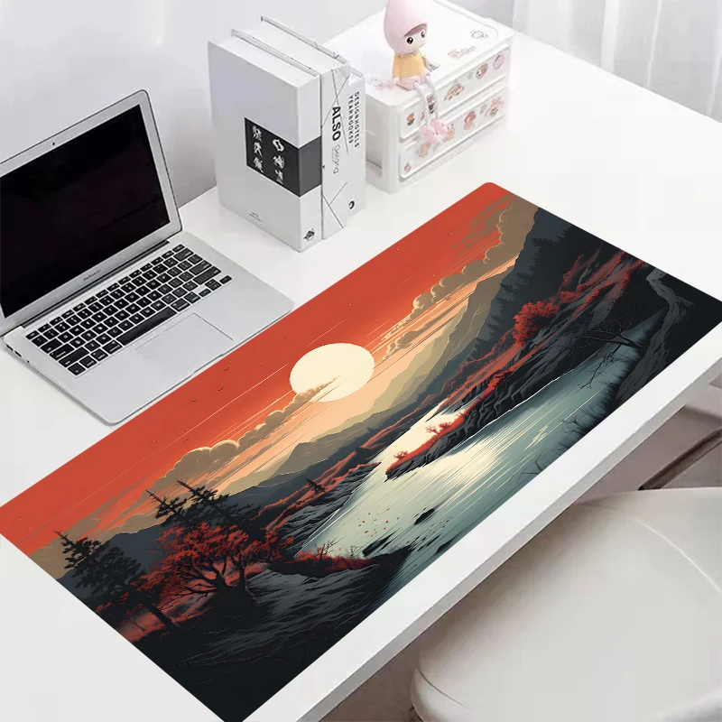 

Landscape painting xl Pc mouse pad Game player Computer keyboard Decorative desk mat Office home accessories non-slip waterproof