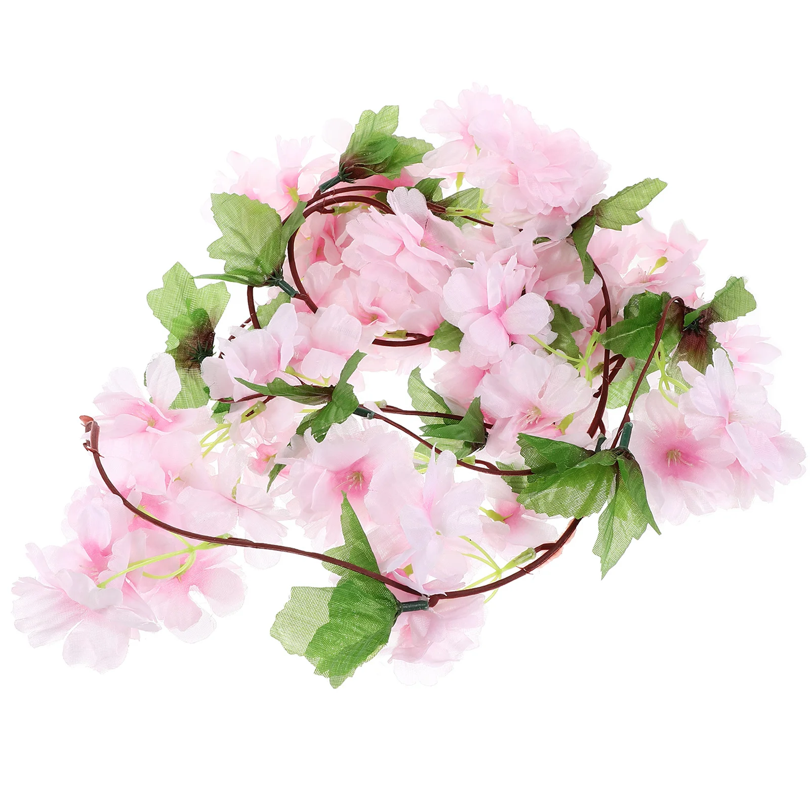 

Artificial Cherry Blossom Vine Flower Garland Hanging Lifelike Decorative Floral Swag for Wedding Home Wall Hanging Decoration