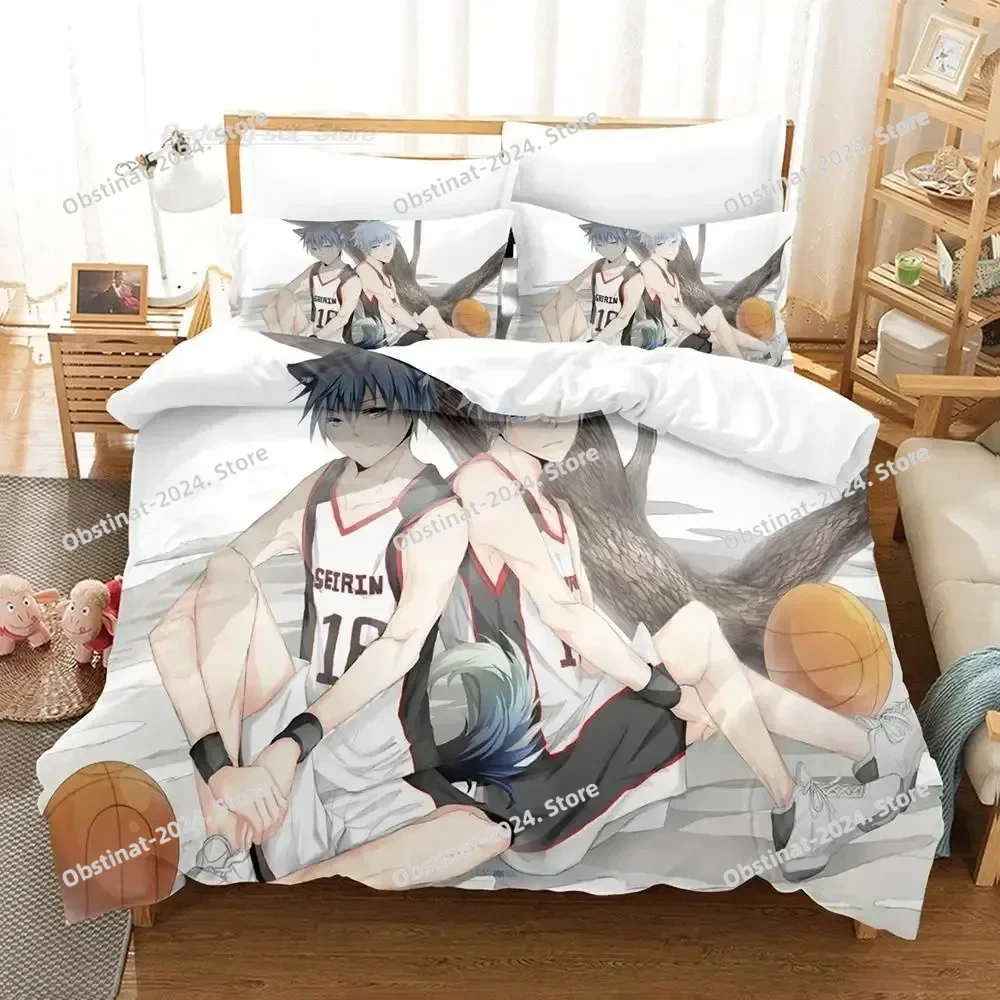 

New Cartoon Kuroko's Basketball Bedding Set Printed Bed Set With Pillowcase Bed Duvet Cover Single Double Queen Super King Size