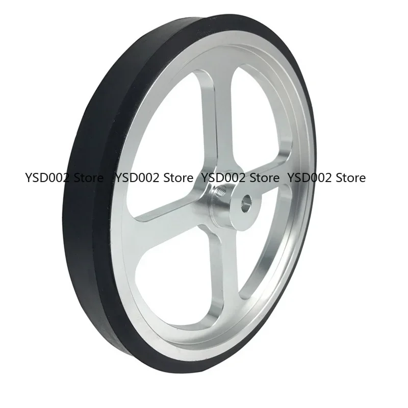 

500mm Perimeter Aluminum Encoder Wheel – Synchronous Rubber Measuring Wheel, 6-15mm Axle Holes