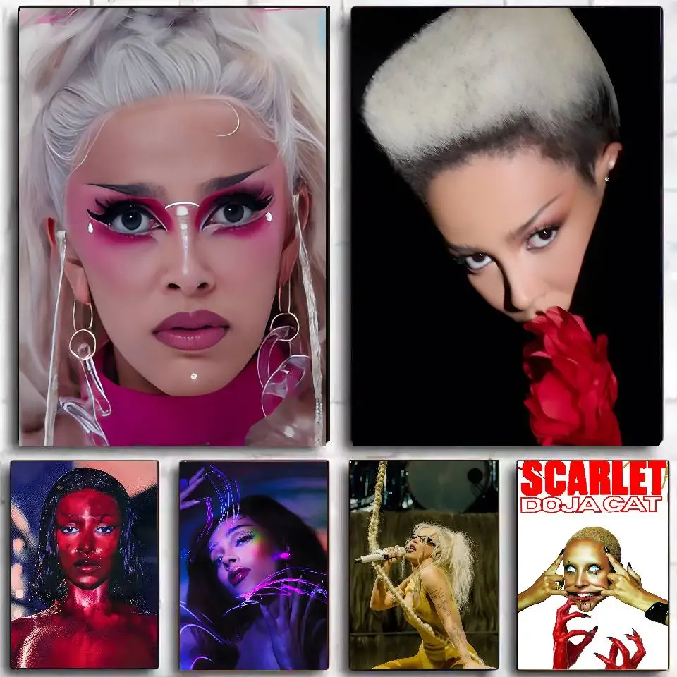 ملصق Doja Cat ملصق فني ذاتي اللصق مقاوم للماء ملصق ورقي للمقهى والبار وغرفة النوم ديكور الحائط