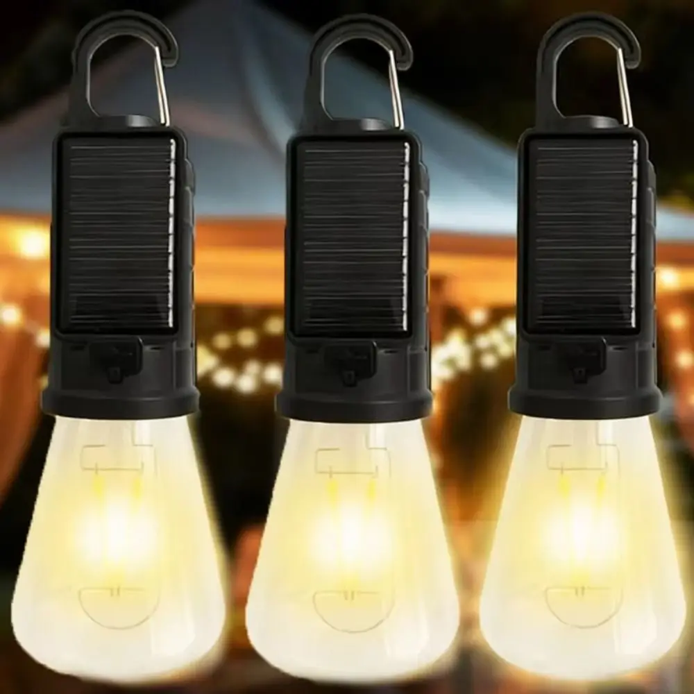 Solar Powered Solar Powered LED Lamp LED Light Handheld LED Lighting Lantern ABS Waterproof Camping Lamp Outdoor Activities