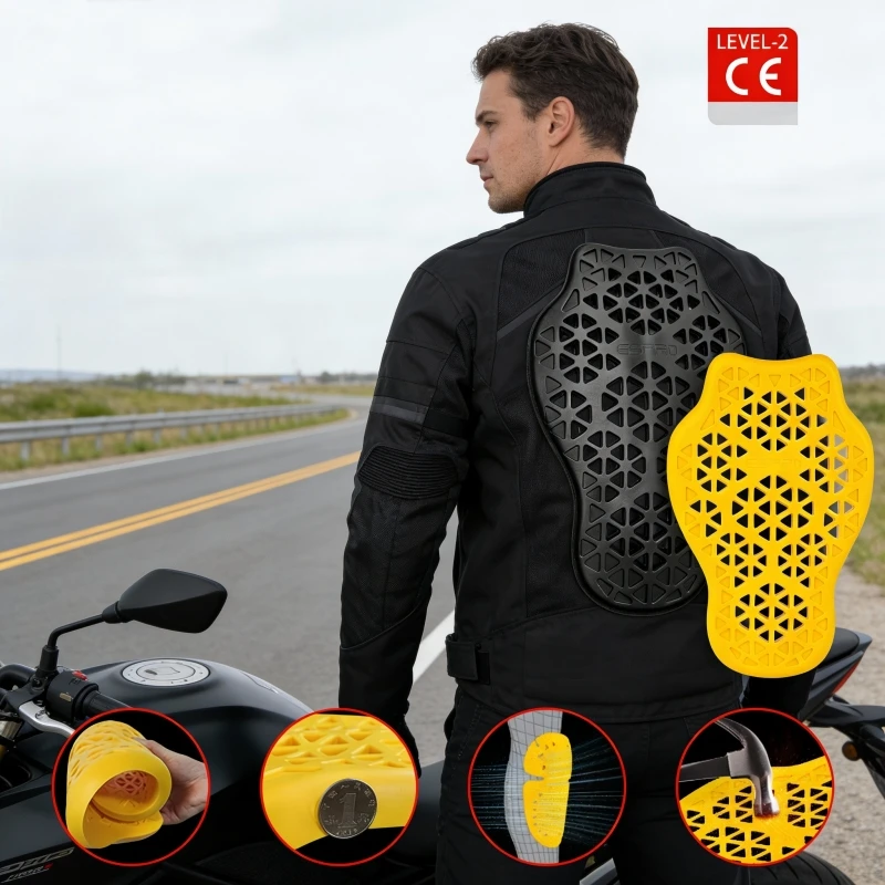 

CE2 Увеличенные мужские мотоциклетные бронеподушечки-женские эластичные защитные приспособления для спины/плечья/локотники/бедра/наколенники, подходят для мотокуртки/брюки