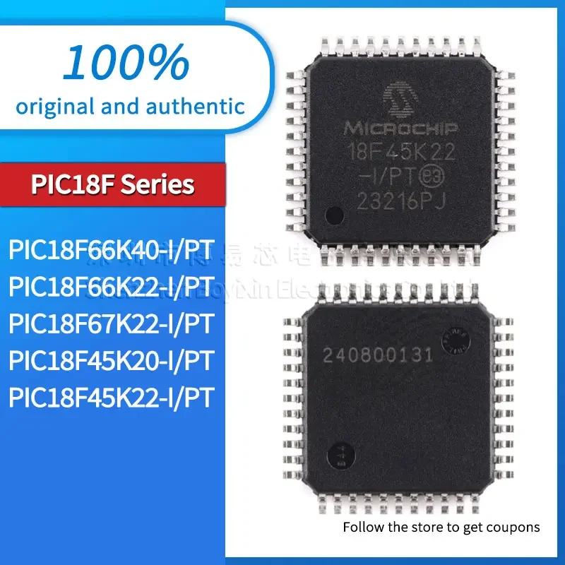 PIC18F66K40 PIC18F66K22 PIC18F67K22 PIC18F45K20 PIC18F45K22-I/PT Development board