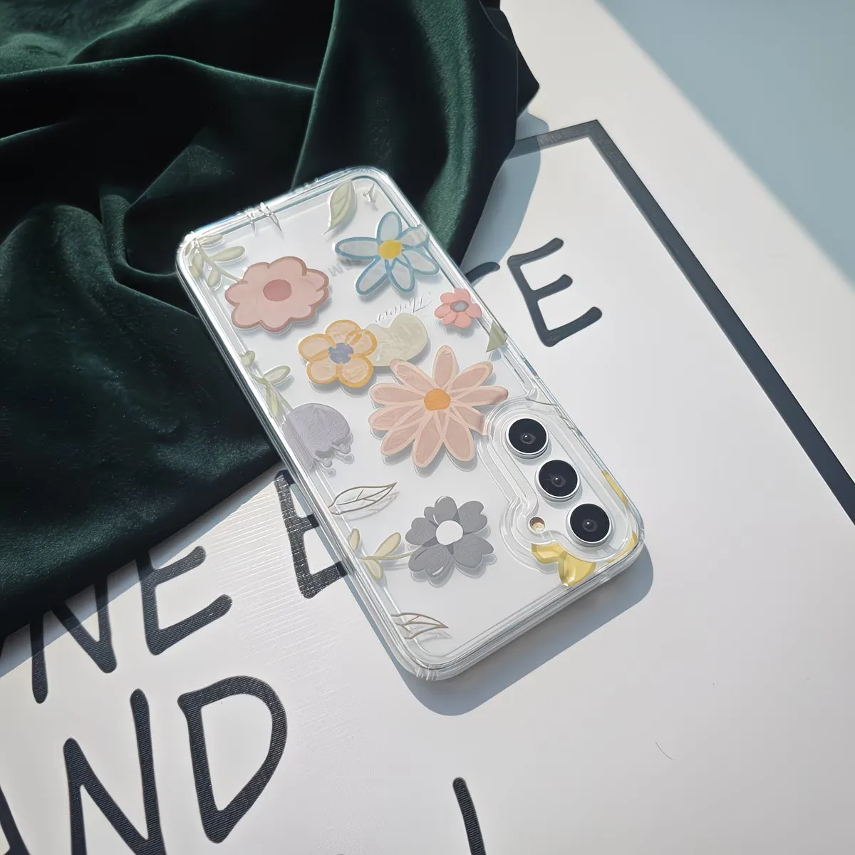 Unique Clear Flowers Soft TPU Phone Case For Samsung Galaxy A73 A72 A71 A70 A70s A56 A55 A54 A53 A52 A52s 5G 4G  Anti-Fall Cover view 2