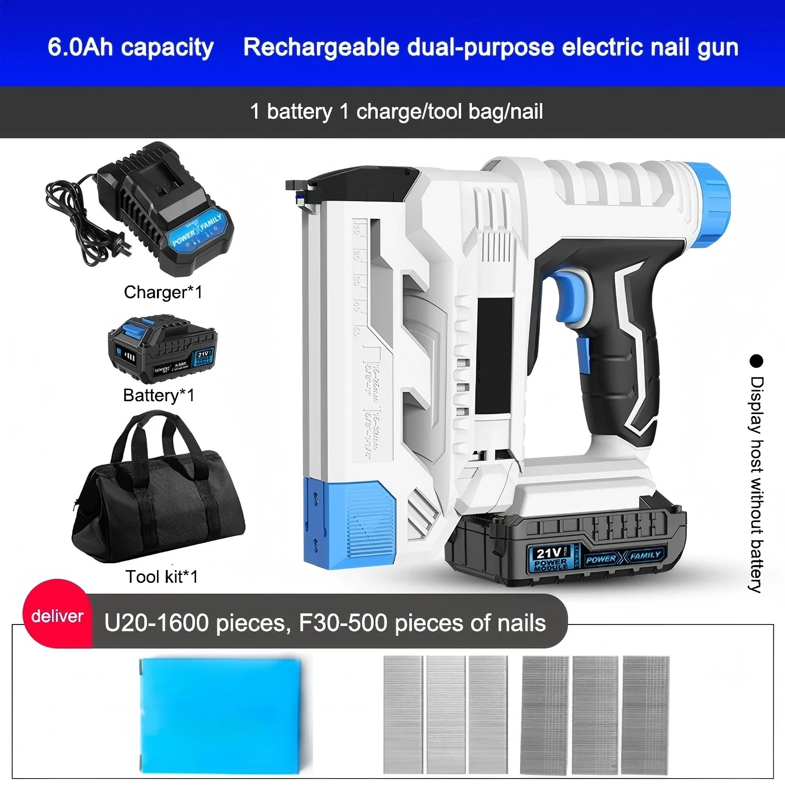 

Rechargeable Electric Nail Gun Shooter Straight Door Nail Code F30 Lithium Electric Nail Gun Carpentry