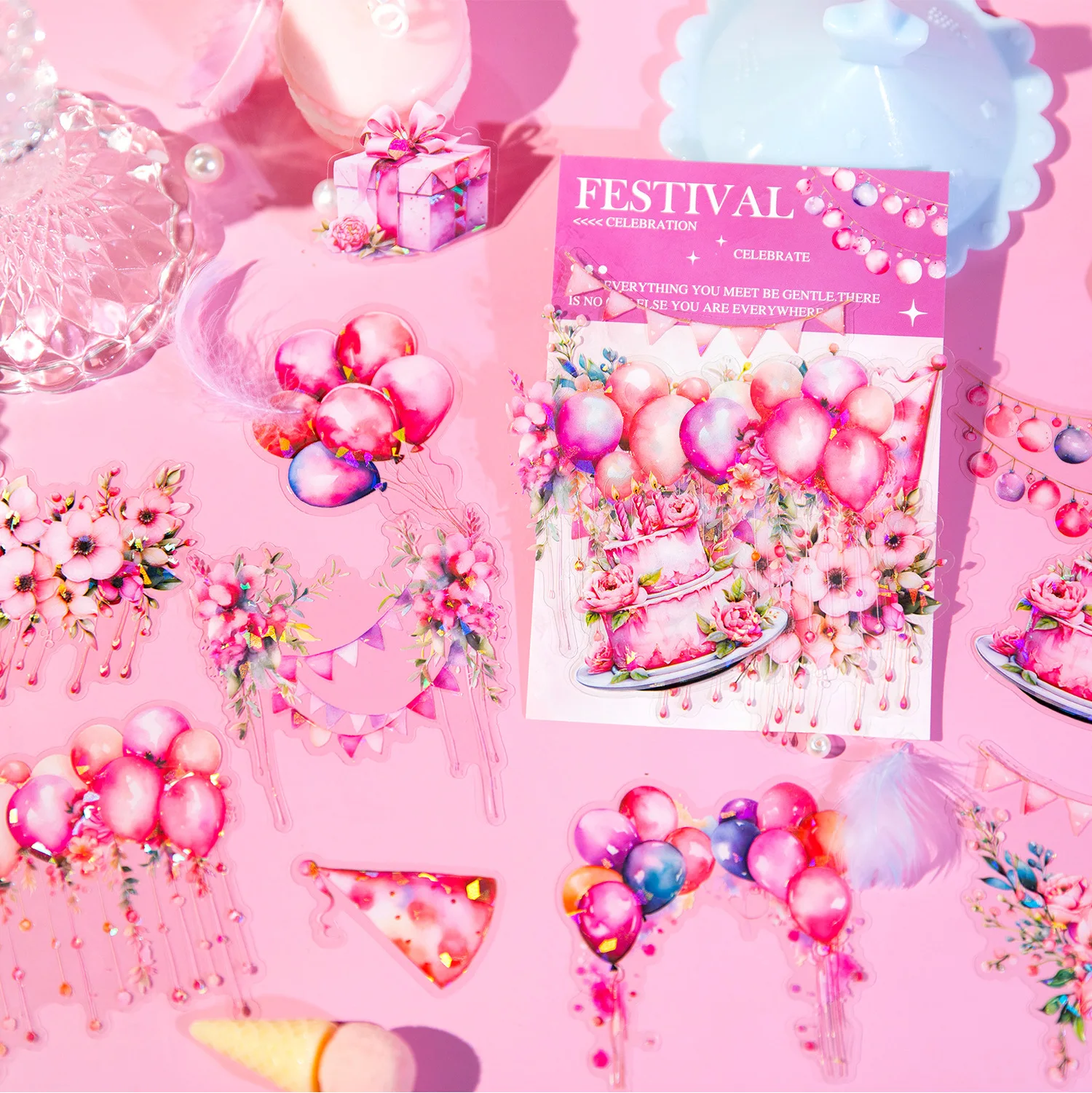 10 Pcs/pack Holiday Celebration Series Decorative Sticker Retro Party Collage Scrapbooking Label Diary Album Journal Planner