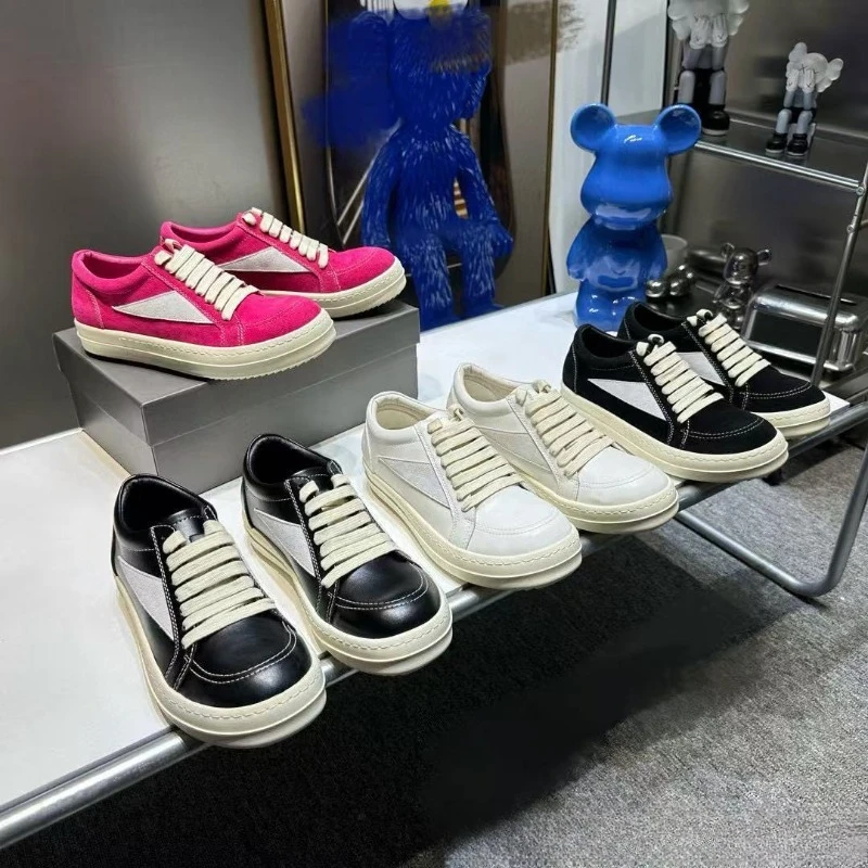 

Fashion Couples Low Top Sneakers PU Suede Mixed Material Black White Gray Casual Sports Shoes Comfortable Daily Walking Footwear