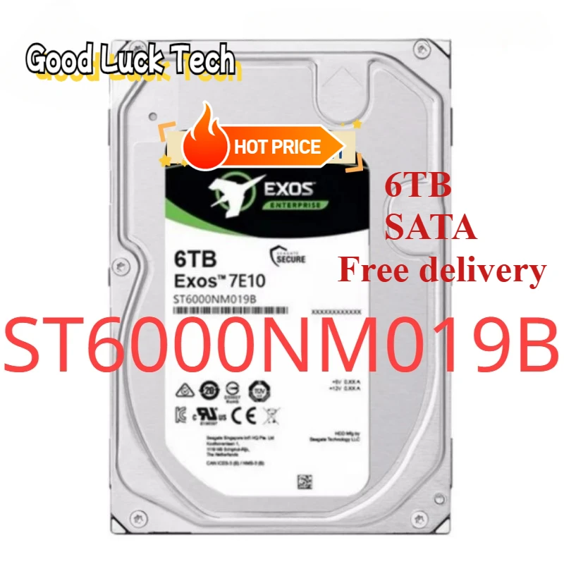 Voor Zeepoort St6000nm019b 6T Galaxy Exos710 Enterprise Mechanische Harde Schijf Verticale 6Tb Interface: Sata Iii 6 Gb/s St6000nm019b