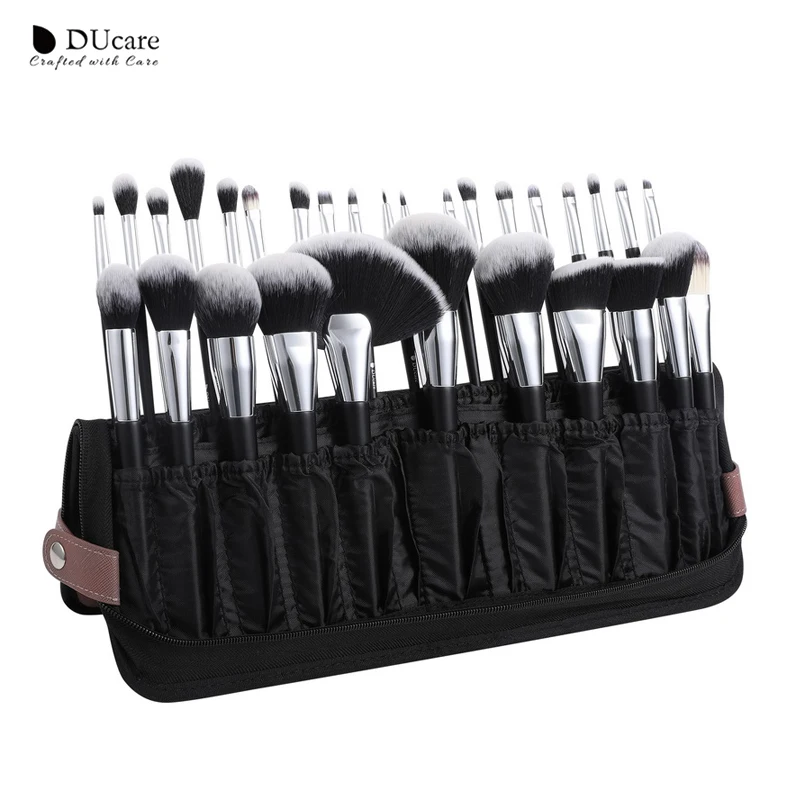 

DUcare Foldable Women Cosmetic Bag Waterproof Makeup Brush Bag Artist Case Organizer Storage Zipper Handbag For Travel Home Gift