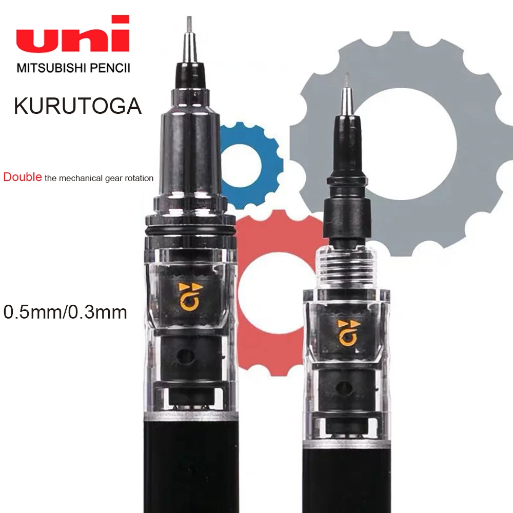 

1pcs UNI M5-559 Mechanical Pencil Automatic Rotate Kuru Toga Student Write Continuous Lead 2x speed Rotations 0.5mm