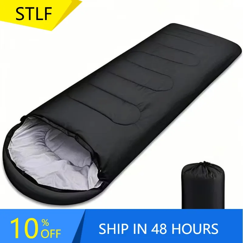 XMSJ Outdoor Portable Windproof Thickened Camping Office Emergency Sleeping Bag Dirty-proof Envelope Cotton Filled Eco-Friendly