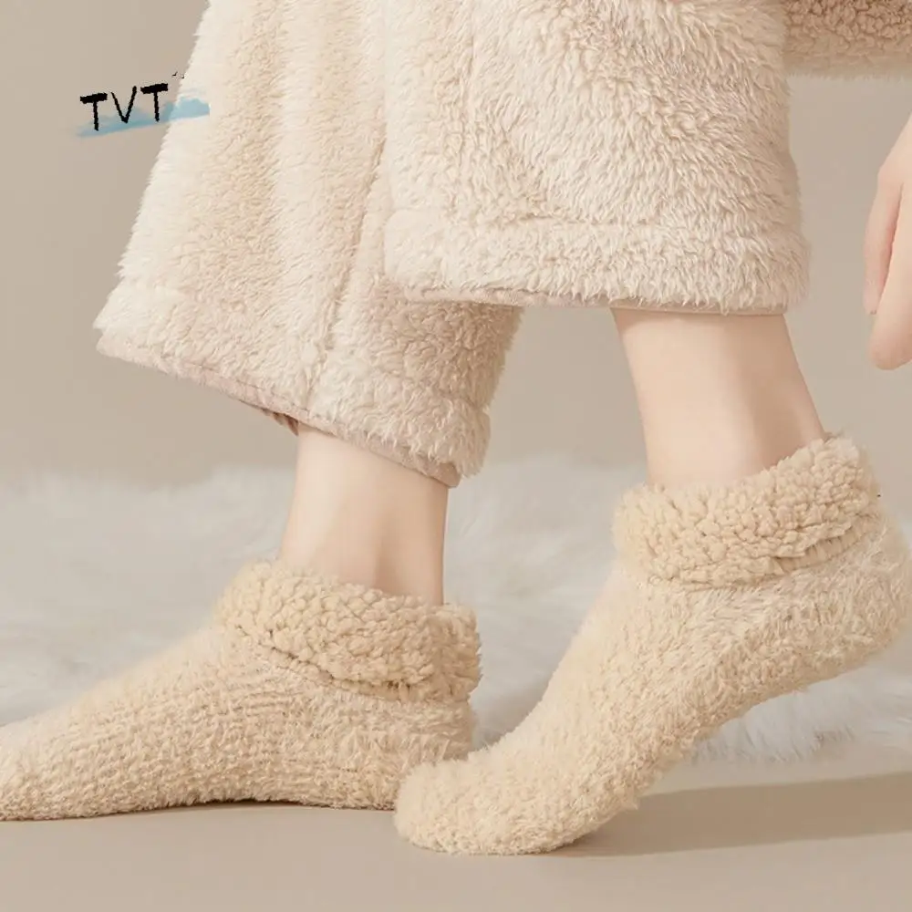 

Hosiery Berber Fleece Sleeping Socks Keep Warm Soft Floor Socks Solid Color Postpartum Care Winter Foot Covers Sleep Time