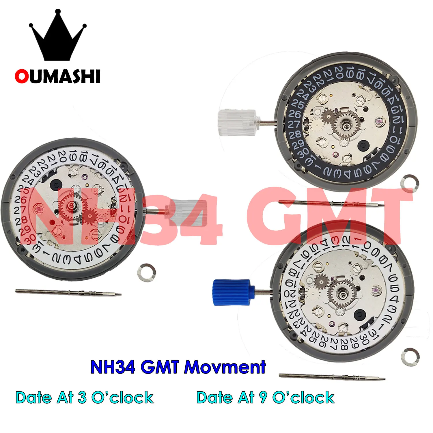 

Japan Original NH34 GMT Movement Automatic GMT Accurate timing 25 Jewel Watch part Modification Quality guarantee