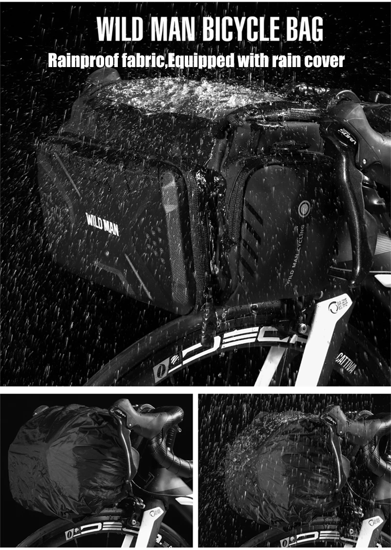 WILD MAN BBG071 Fahrrad Lenkertasche EVA Hartschale Regenschutz Aufbewahrung kleiner Zubehörteile – Detail 7