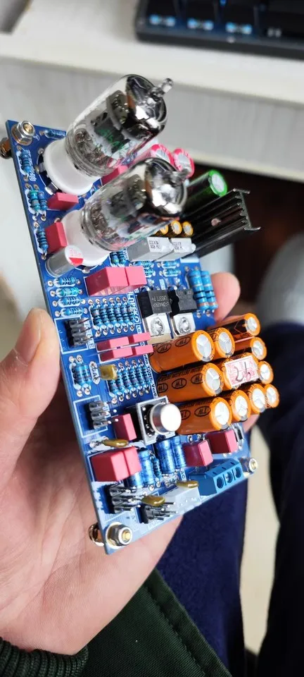 GHXAMP L6 Hi-Fi GE5725 Röhrenvorverstärker Tone Board Eisen versiegelt Operationsverstärker Warm Röhrensound mit Servo-Stromversorgung Dual AC15V – Detail 4