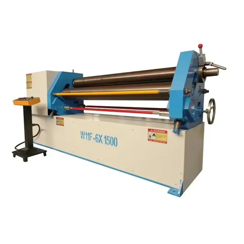 Manual Initial Pinch Sheet Curving Station for Small Diameter Cylinder W11F Rolling 3 Rollers Roller-Bending Machine