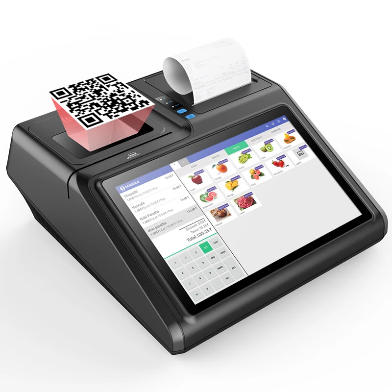 10.1 inch Android POS Terminal printer with 80mm Thermal Printer NFC reader VFD display For Food Menu Order cash register