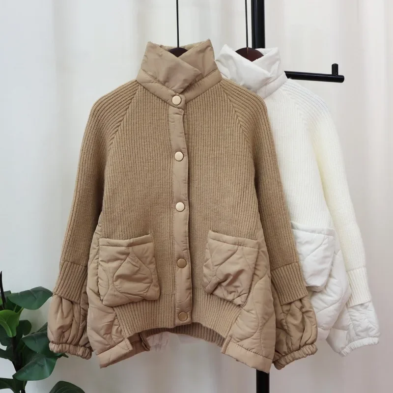 Neploe Korean Loose Lazy Knitted Cardigan 2024 Autumn Winter Lapel Neck Cotton Tops Women Y2k Long Sleeve Sweaters Coats