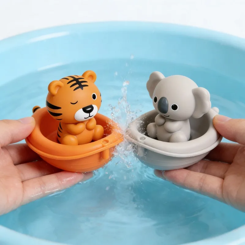 Giocattoli da bagno per bambini Interazione genitore-figlio Giochi per vasca da bagno per bambini Gioco di gioco multiplo Copri dita per animali Compagnia del bagno