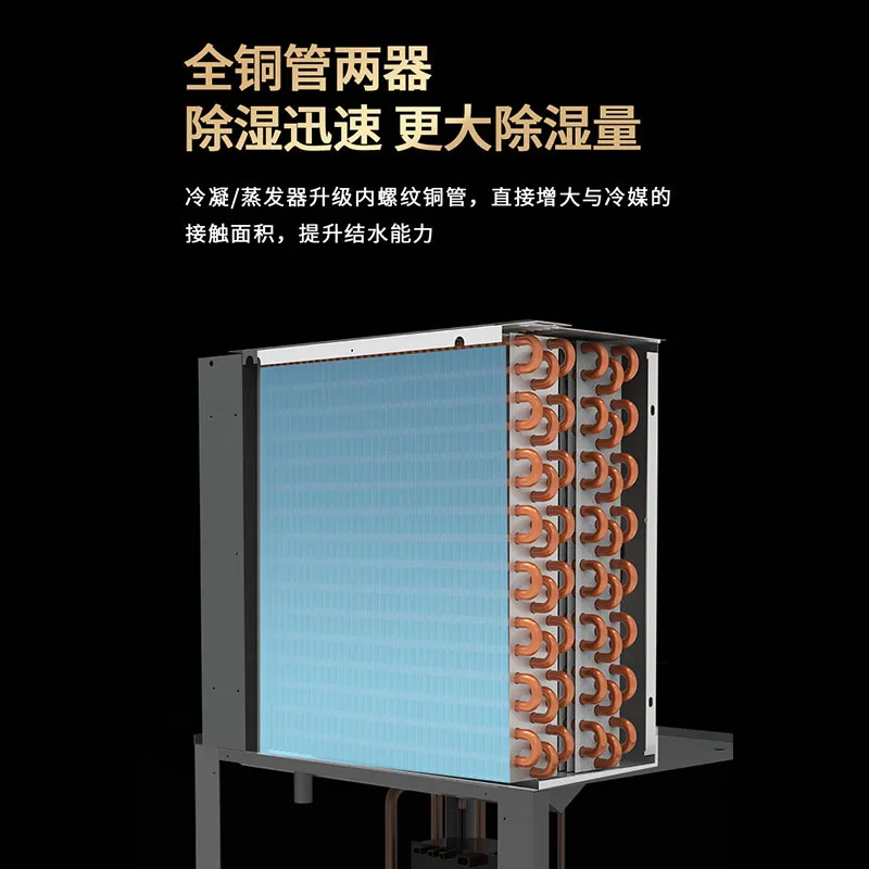 Inverter Rotary Desiccant Commercial Dehumidifier Large Capacity Industrial Dryer For Basement Warehouse Cellar
