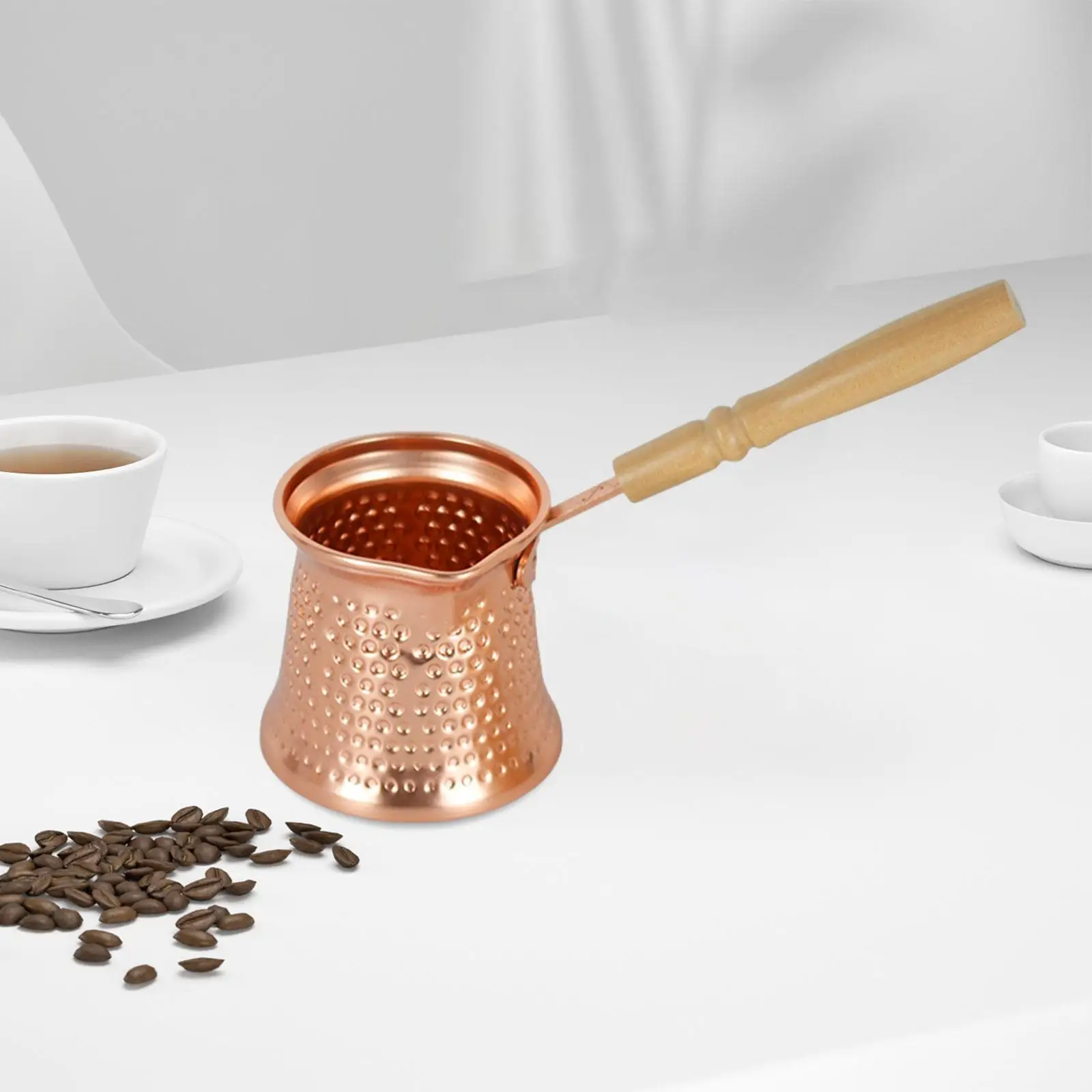

Turkish Coffee Pot Hand Brewed Pot Handmade Coffee Maker with Handle Small Thick