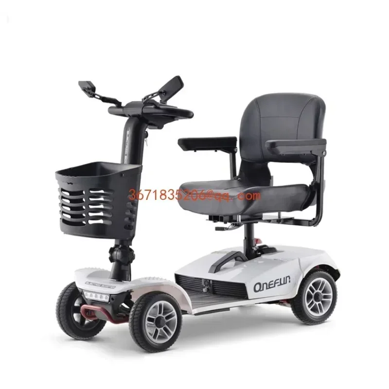 The elderly four-wheeled electric scooter disabled folding small lithium battery car