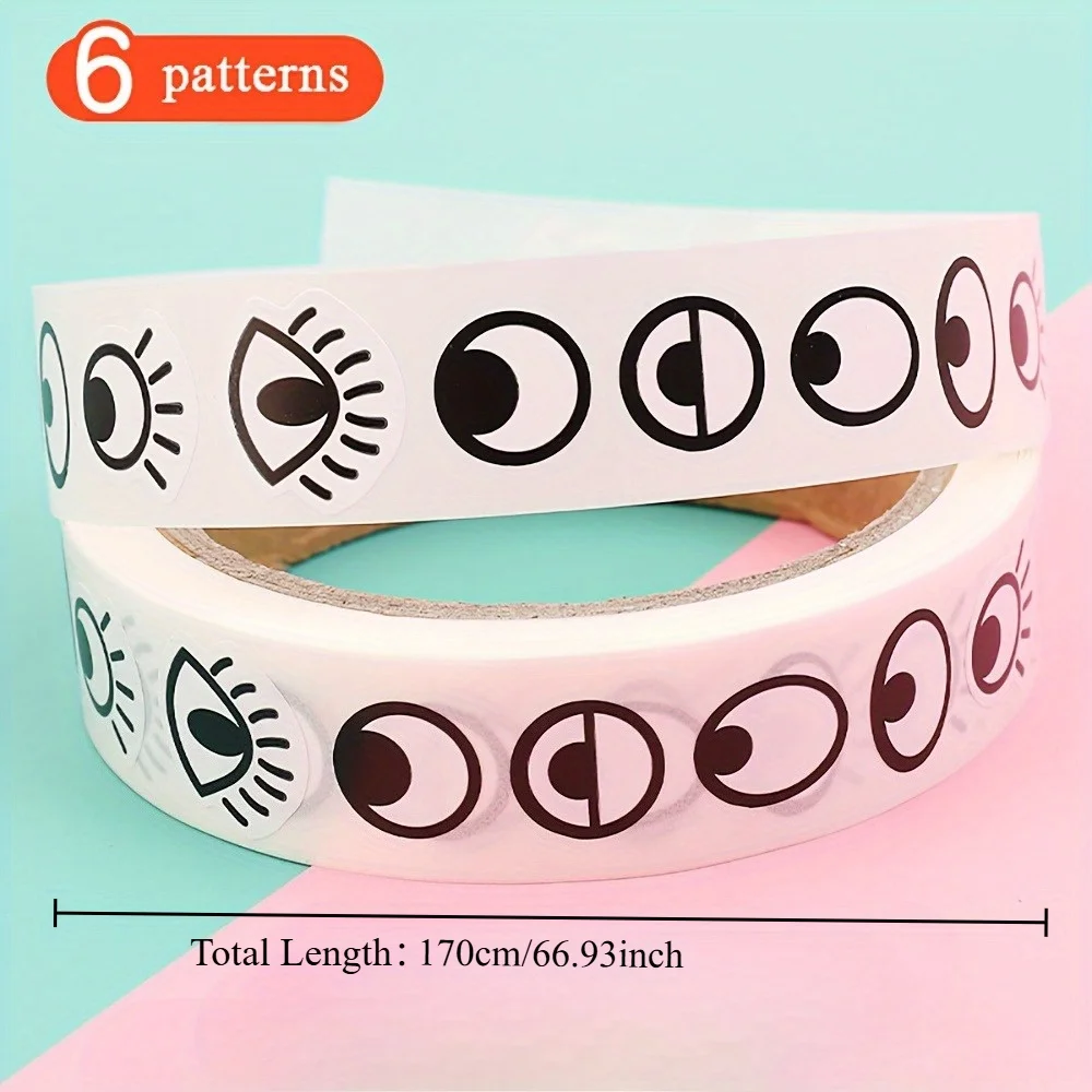 3 لفات ذاتية اللصق على شكل عين الحيوان عيون تذبذب Googly DIY ملصق حرفي للفصول الدراسية المدرسية والحرف اليدوية #4