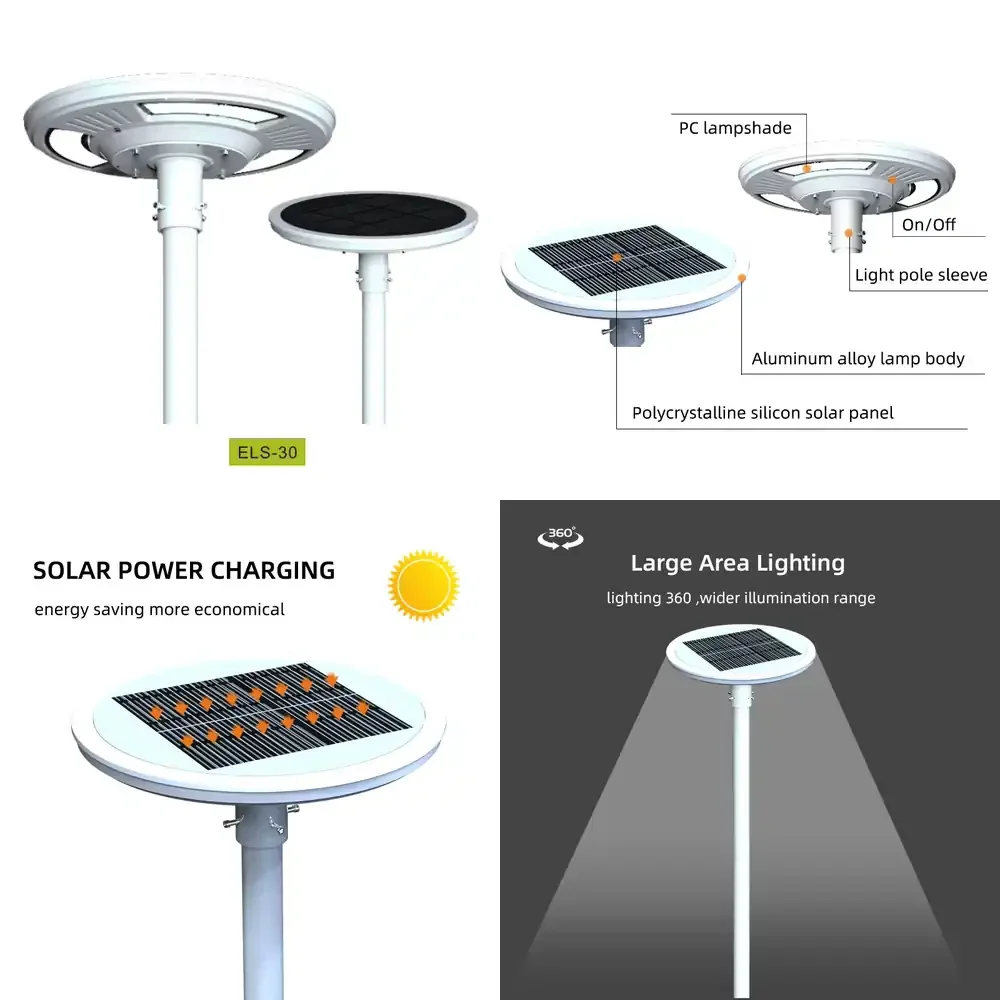 

UFO Outdoor Waterproof Integrated Led Solar Garden Light for Lawn Patio Yard Walkway Driveway Solar Street Courtyard Lamp