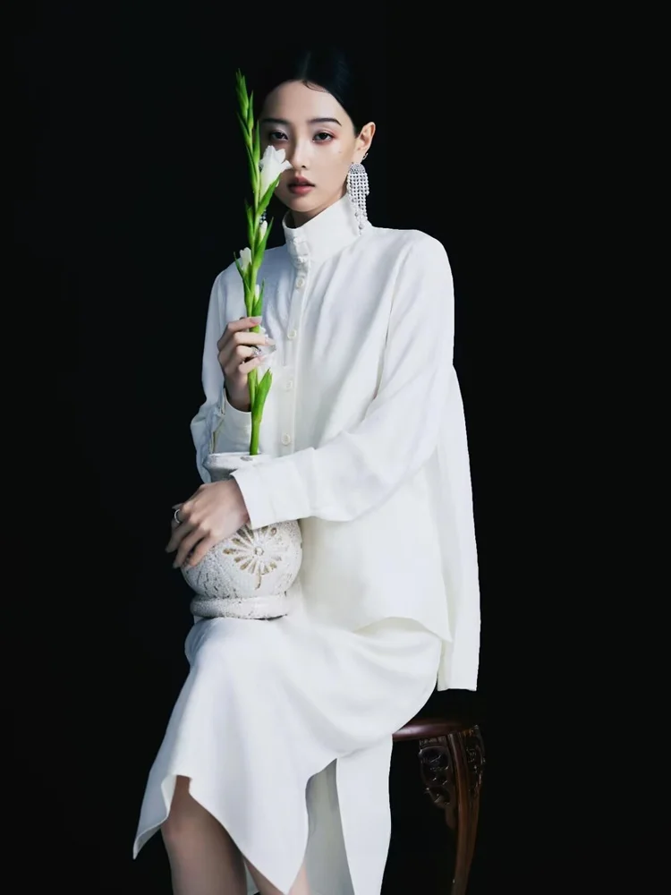 

2026 New Chinese Style Studio Photography High Fashion Elegant Miss Girl Retro Art Photo Clothing Ladies Ethnic Stage Costume