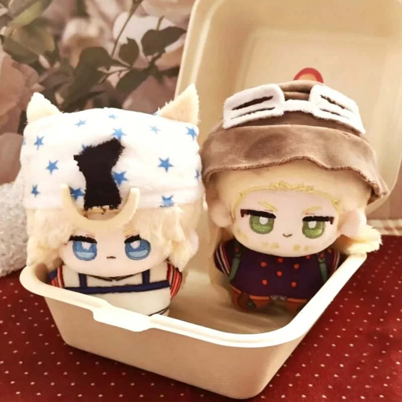 Johnny Joestar Gyro Zeppeli Plush Doll 10cm Anime Cosplay Stuffed Doll Cute Peripherals Keychain For Fans Birthday Gift