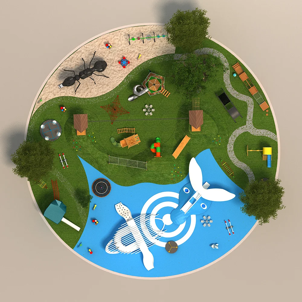 Outdoor Climbing Put Big Size OEM Customized Heavy Duty Colorful Exploring Desire 5-10 Kids Children Playground Equipment Panda