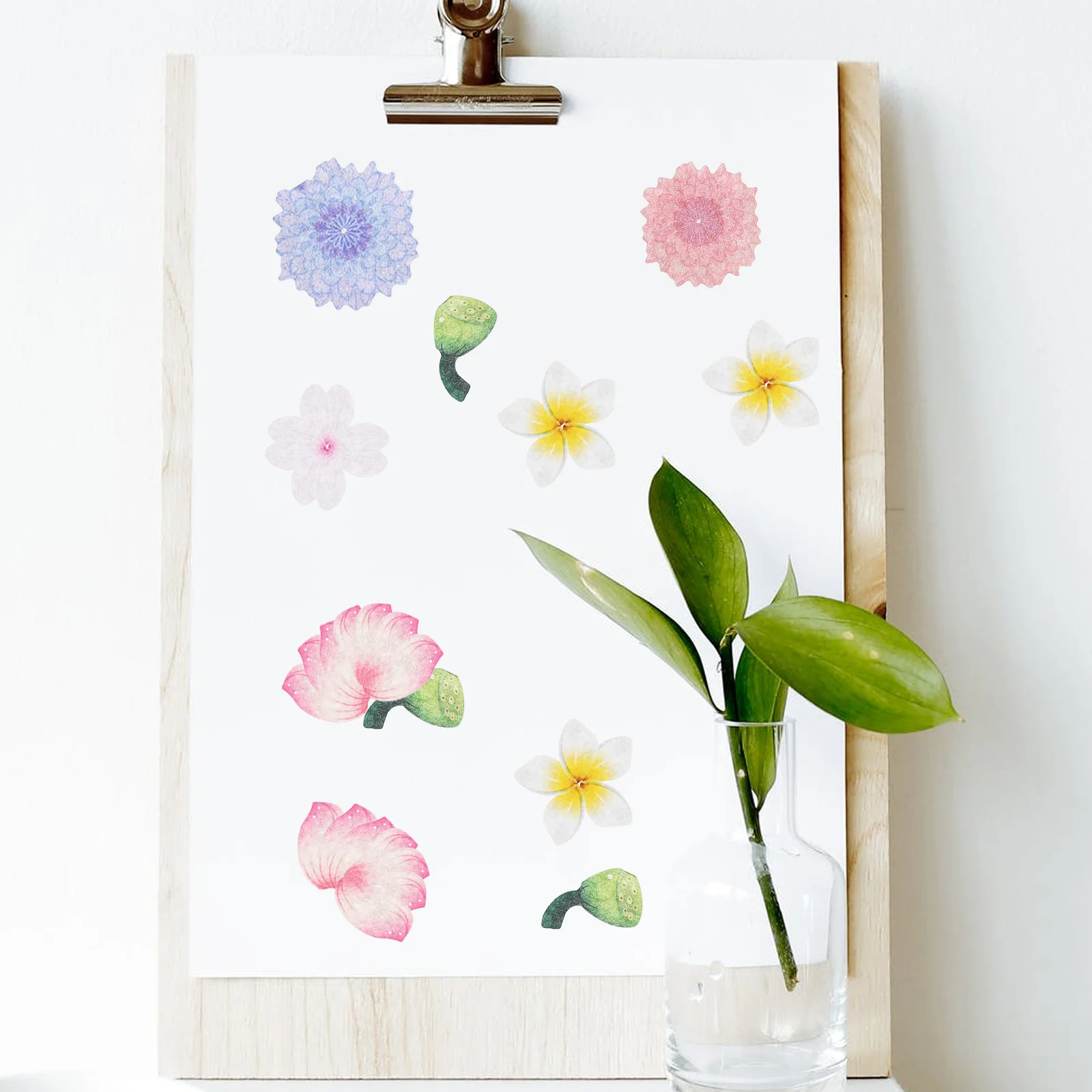 

Petal Tape 4 Rolls Delicate Paper Planner Stickers DIY Crafts Journal Album Gift Wrapping Bright Colored Petal Shaped Design Art