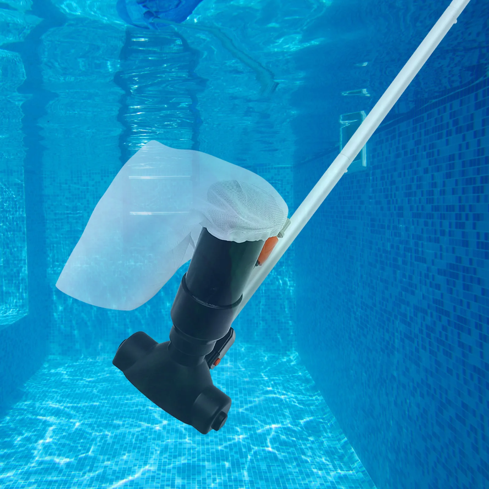 

1 комплект, телескопический пылесос для бассейна, всасывающая головка, черный пластик, прочный, съемный для бассейнов, инструменты для чистки горячих источников, принадлежности