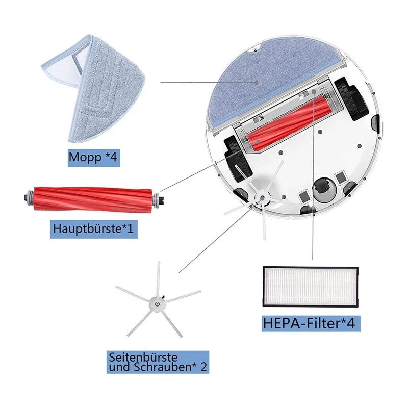 Zubehör für roborock s7, für roborock s7 staubsauger ersatzteile, für xiaomi roborock s7 s70 s75 s7max 7maxv