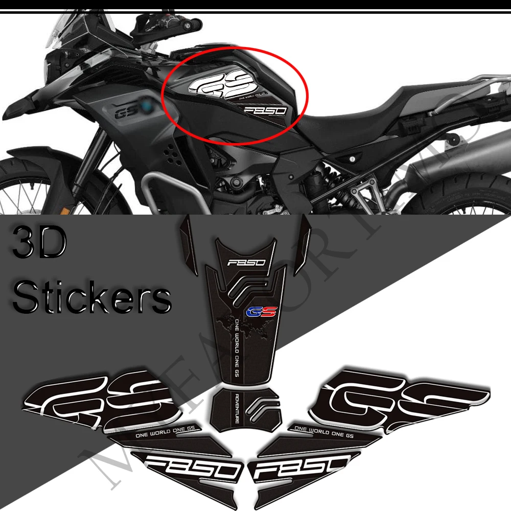 2019 2020 2021 2022 2023 Stickers Protector Tank Pad Grips Gas Fuel Oil Kit Knee For BMW F850GS F850 F 850 GS GSA Adventure